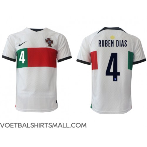 Portugal Ruben Dias #4 Voetbalkleding Uitshirt WK 2022 Korte Mouwen